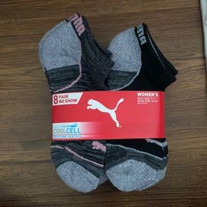 PUMA Cool Cell 8 pair no show socks NWT NEW